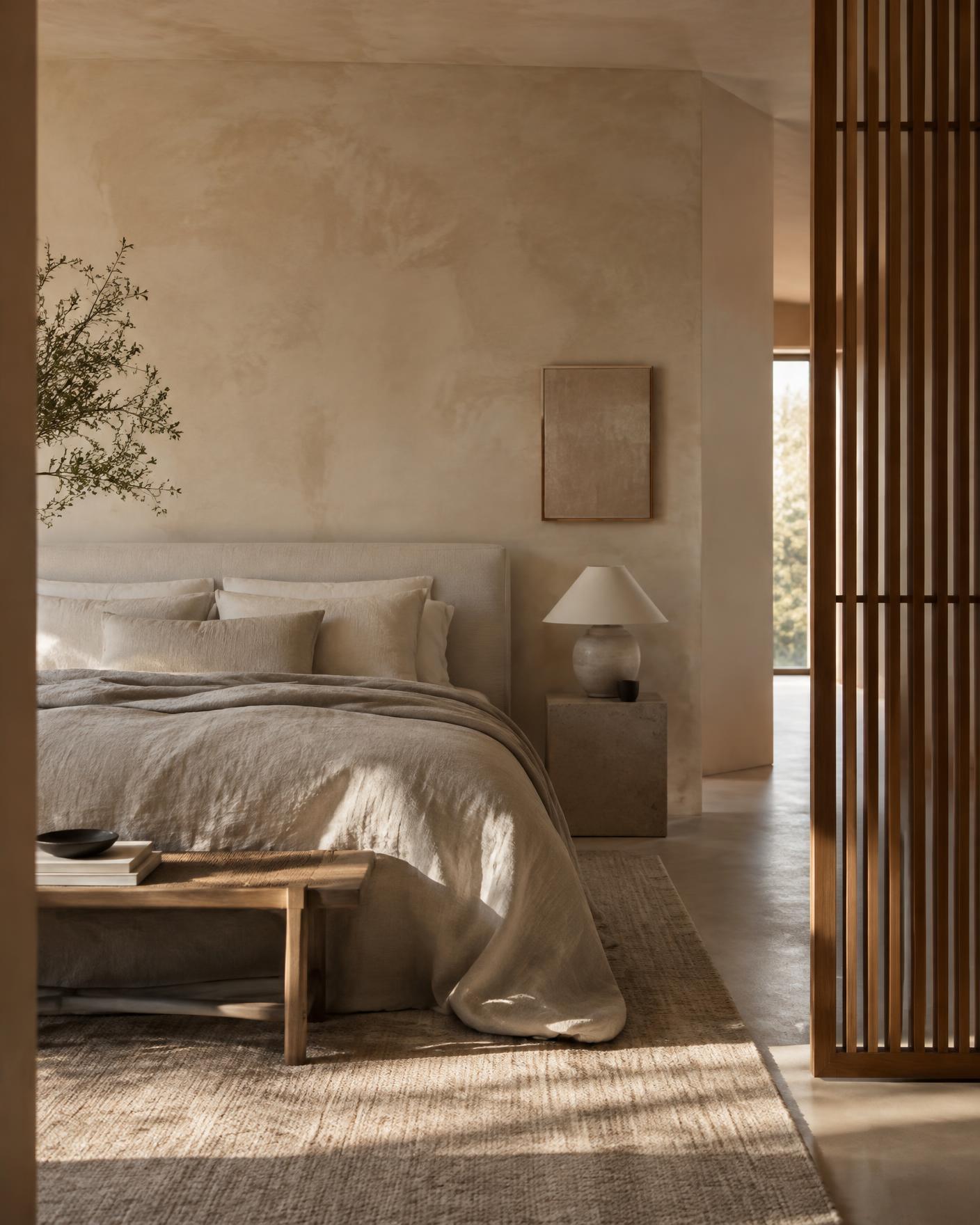 Serene bedroom interior
